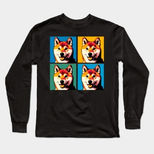 Shiba Inu Pop Art - Dog Lover Gifts Long Sleeve T-Shirt